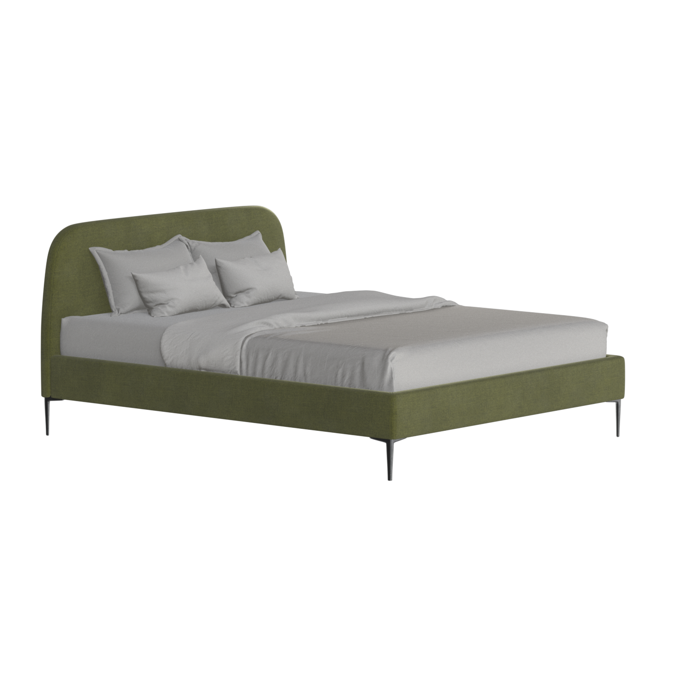Anna Upholstered Bed with Vertical Headboard Detailing