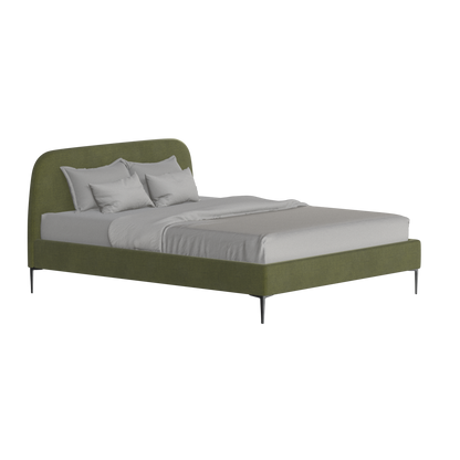 Anna Upholstered Bed with Vertical Headboard Detailing