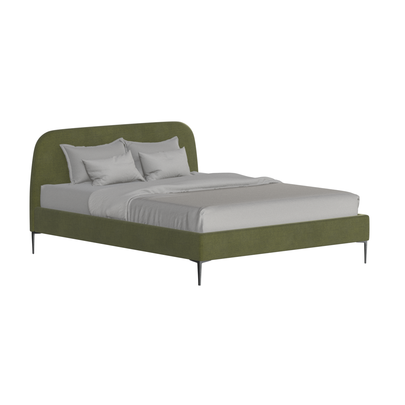 Anna Upholstered Bed with Vertical Headboard Detailing
