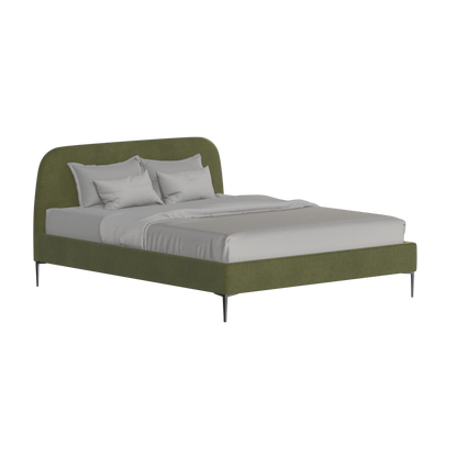 Anna Upholstered Bed with Vertical Headboard Detailing