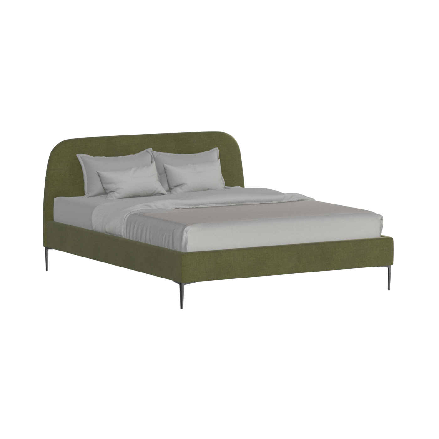 Anna Upholstered Bed with Vertical Headboard Detailing