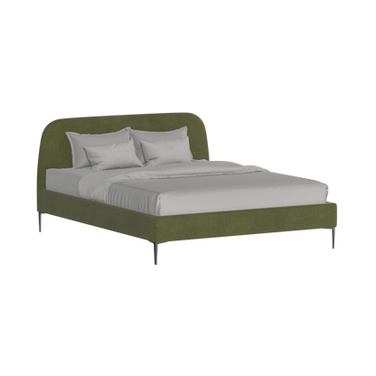 Anna Upholstered Bed with Vertical Headboard Detailing