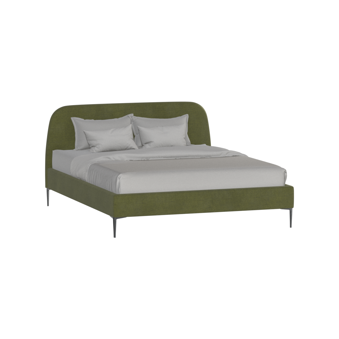 Anna Upholstered Bed with Vertical Headboard Detailing