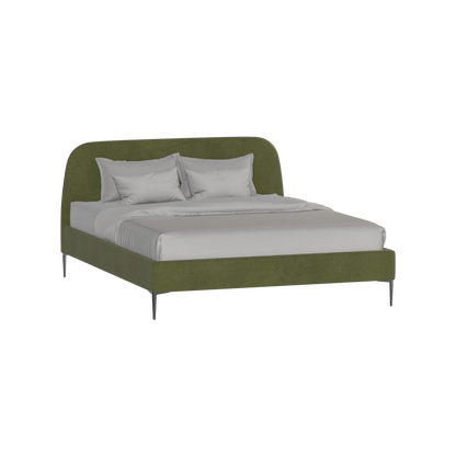 Anna Upholstered Bed with Vertical Headboard Detailing