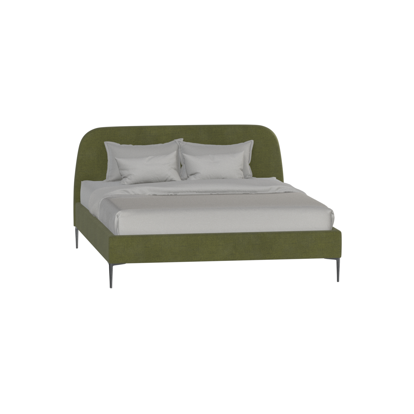 Anna Upholstered Bed with Vertical Headboard Detailing