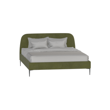 Anna Upholstered Bed with Vertical Headboard Detailing