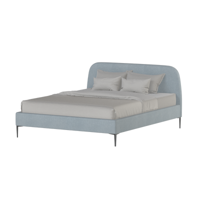 Anna Upholstered Bed with Vertical Headboard Detailing