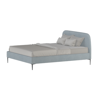 Anna Upholstered Bed with Vertical Headboard Detailing