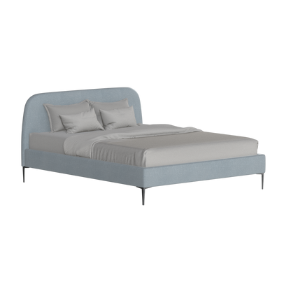 Anna Upholstered Bed with Vertical Headboard Detailing