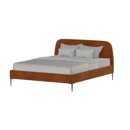 Anna Upholstered Bed with Vertical Headboard Detailing