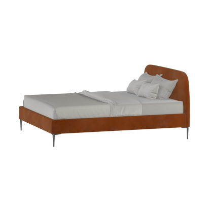 Anna Upholstered Bed with Vertical Headboard Detailing