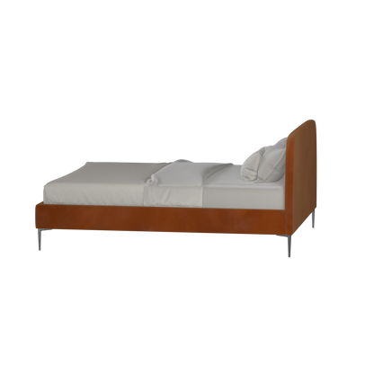 Anna Upholstered Bed with Vertical Headboard Detailing