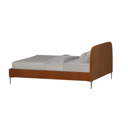 Anna Upholstered Bed with Vertical Headboard Detailing