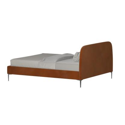 Anna Upholstered Bed with Vertical Headboard Detailing