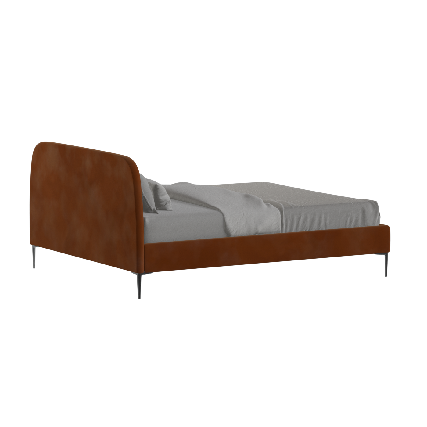 Anna Upholstered Bed with Vertical Headboard Detailing