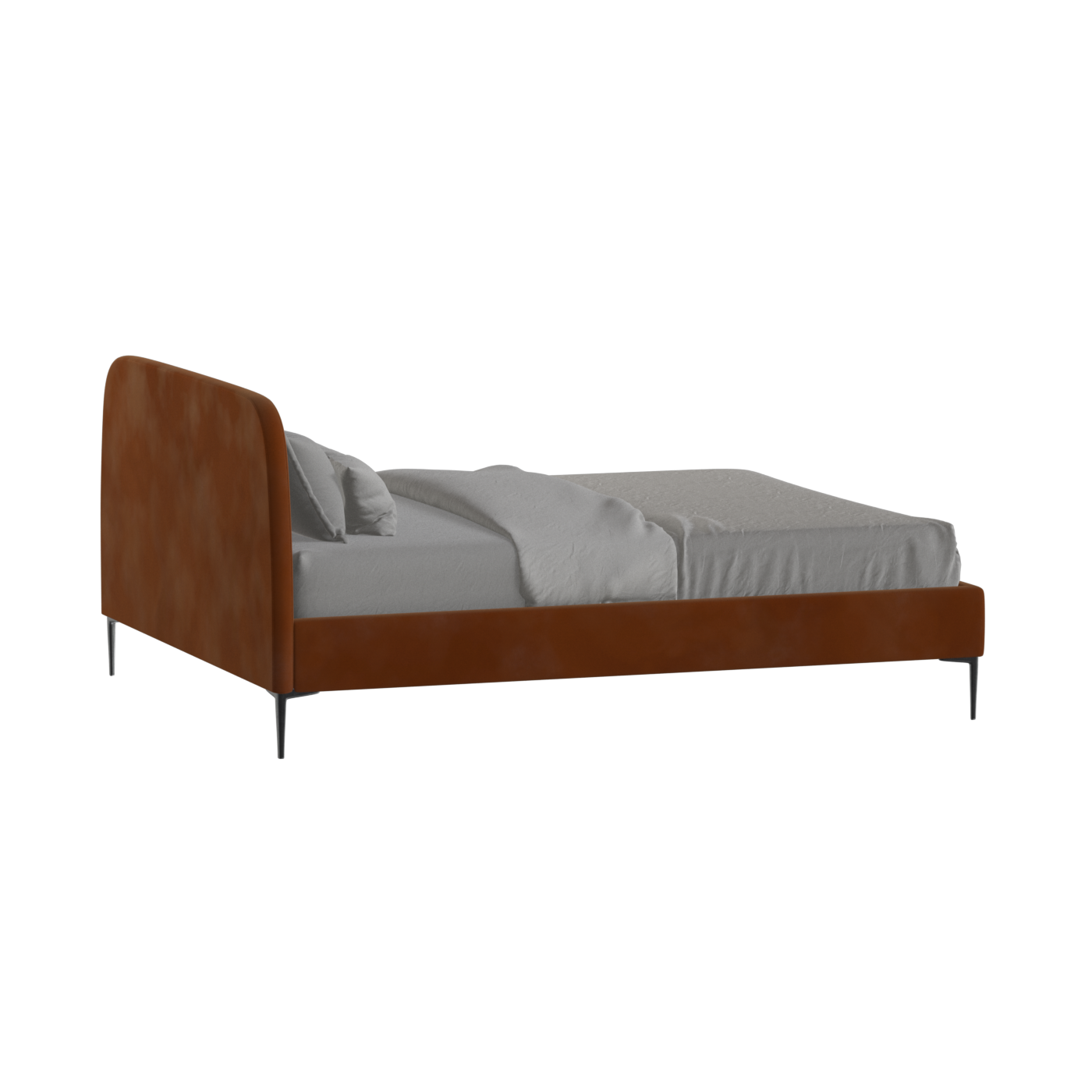 Anna Upholstered Bed with Vertical Headboard Detailing