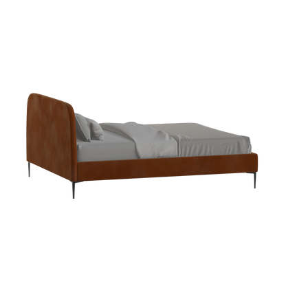 Anna Upholstered Bed with Vertical Headboard Detailing