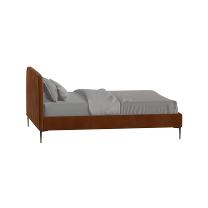 Anna Upholstered Bed with Vertical Headboard Detailing