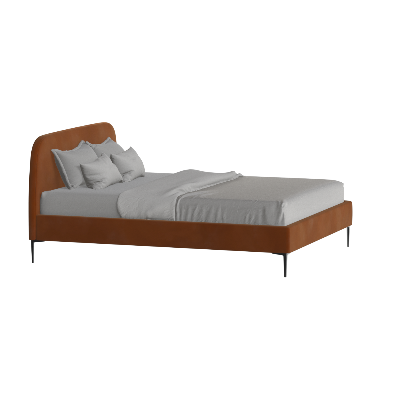 Anna Upholstered Bed with Vertical Headboard Detailing