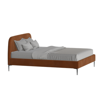 Anna Upholstered Bed with Vertical Headboard Detailing