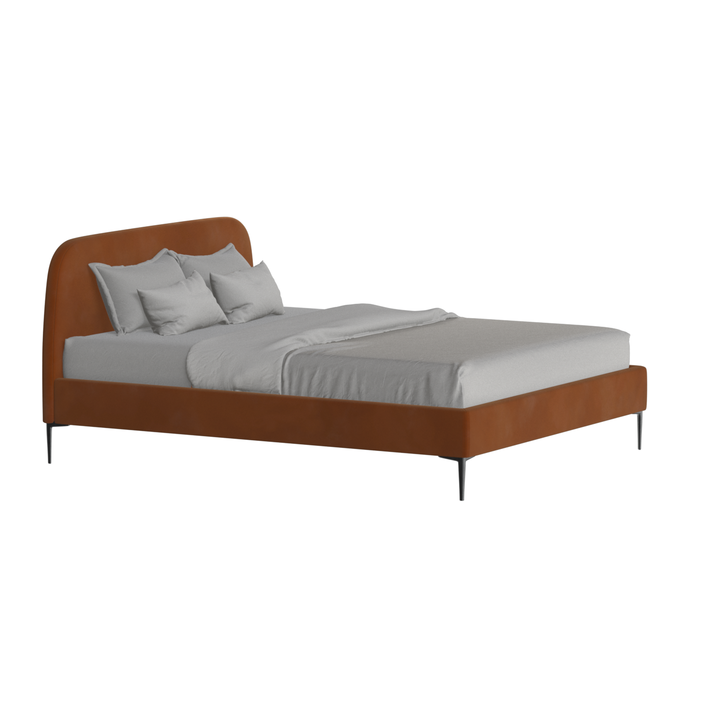 Anna Upholstered Bed with Vertical Headboard Detailing