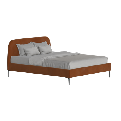 Anna Upholstered Bed with Vertical Headboard Detailing