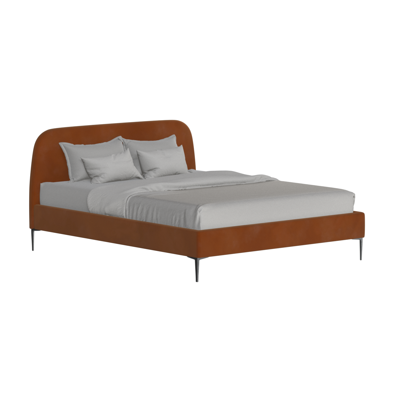 Anna Upholstered Bed with Vertical Headboard Detailing