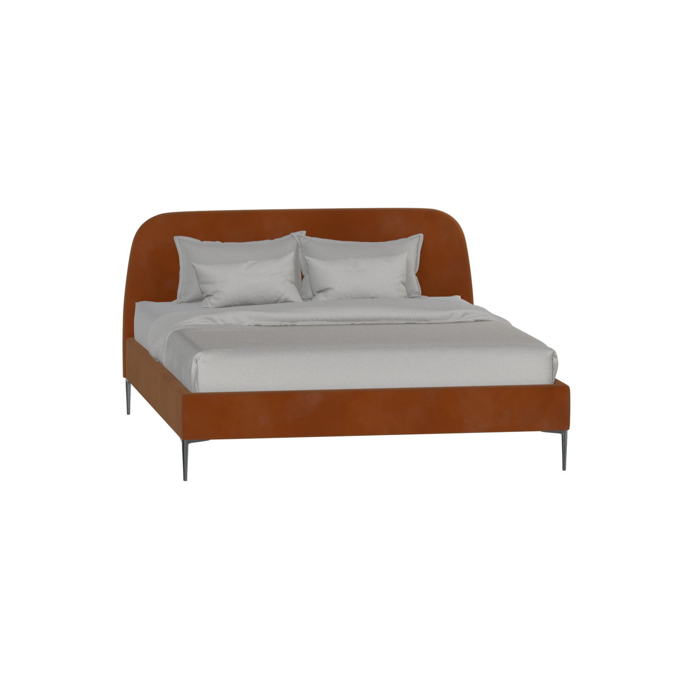 Anna Upholstered Bed with Vertical Headboard Detailing