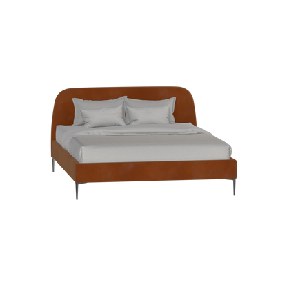 Anna Upholstered Bed with Vertical Headboard Detailing