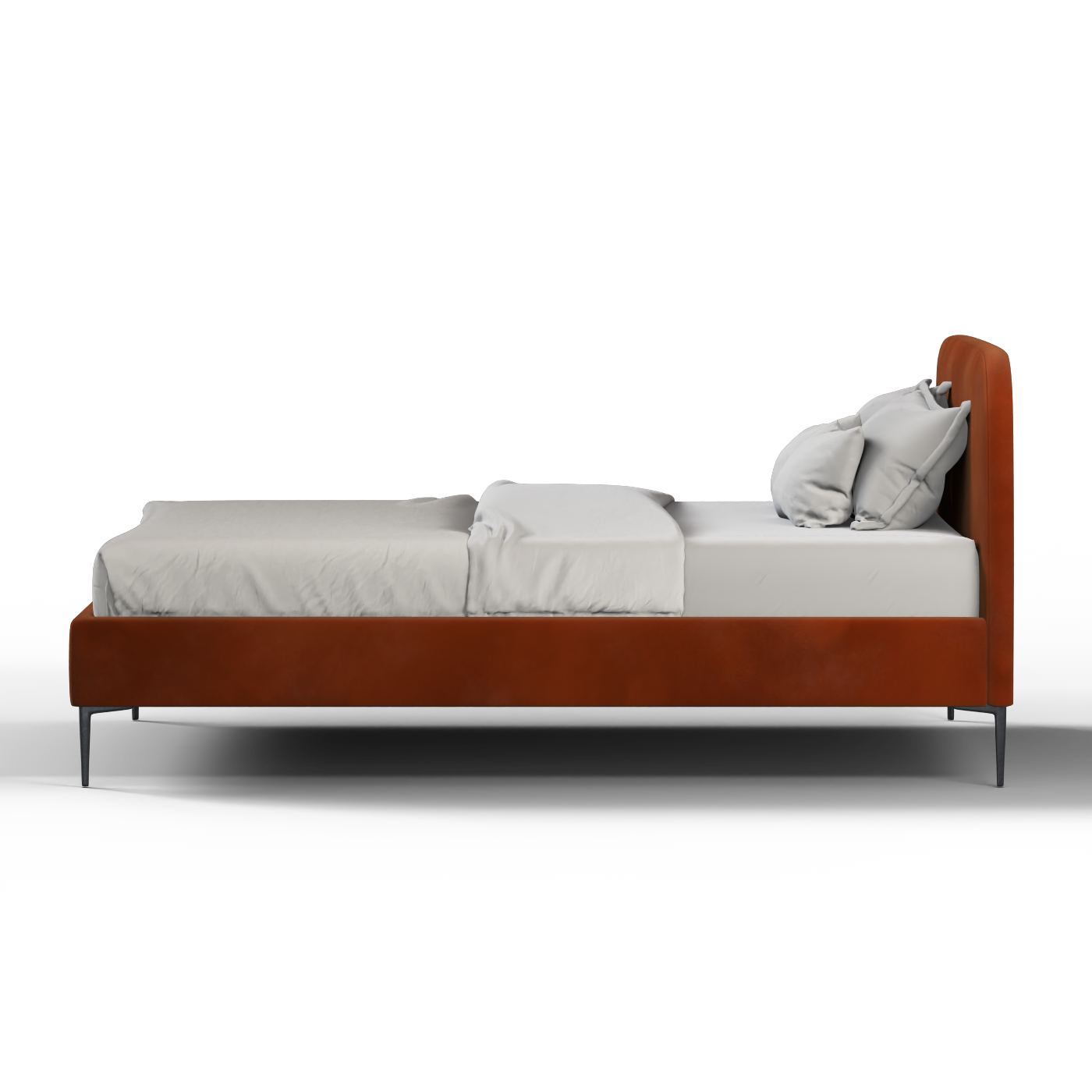 Anna Upholstered Bed with Vertical Headboard Detailing