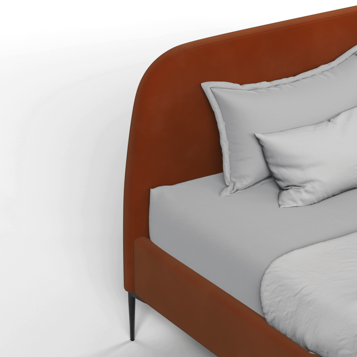 Anna Upholstered Bed with Vertical Headboard Detailing