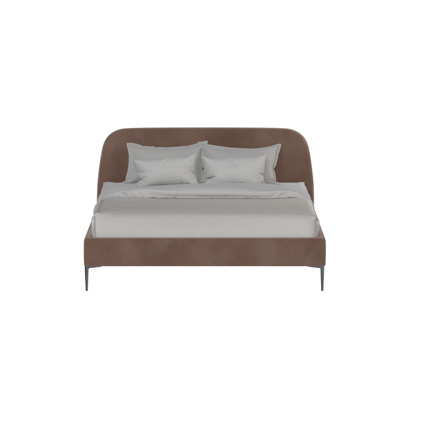 Anna Upholstered Bed with Vertical Headboard Detailing