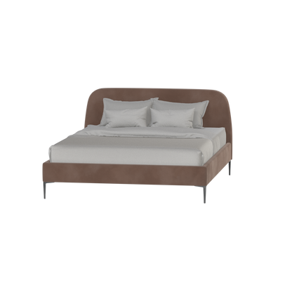 Anna Upholstered Bed with Vertical Headboard Detailing