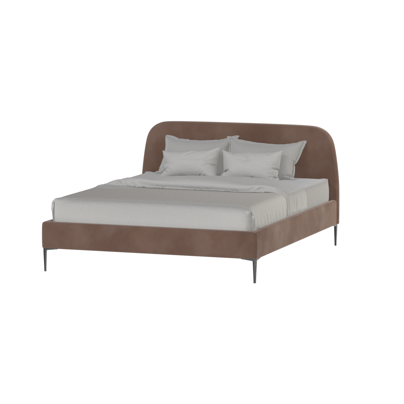 Anna Upholstered Bed with Vertical Headboard Detailing