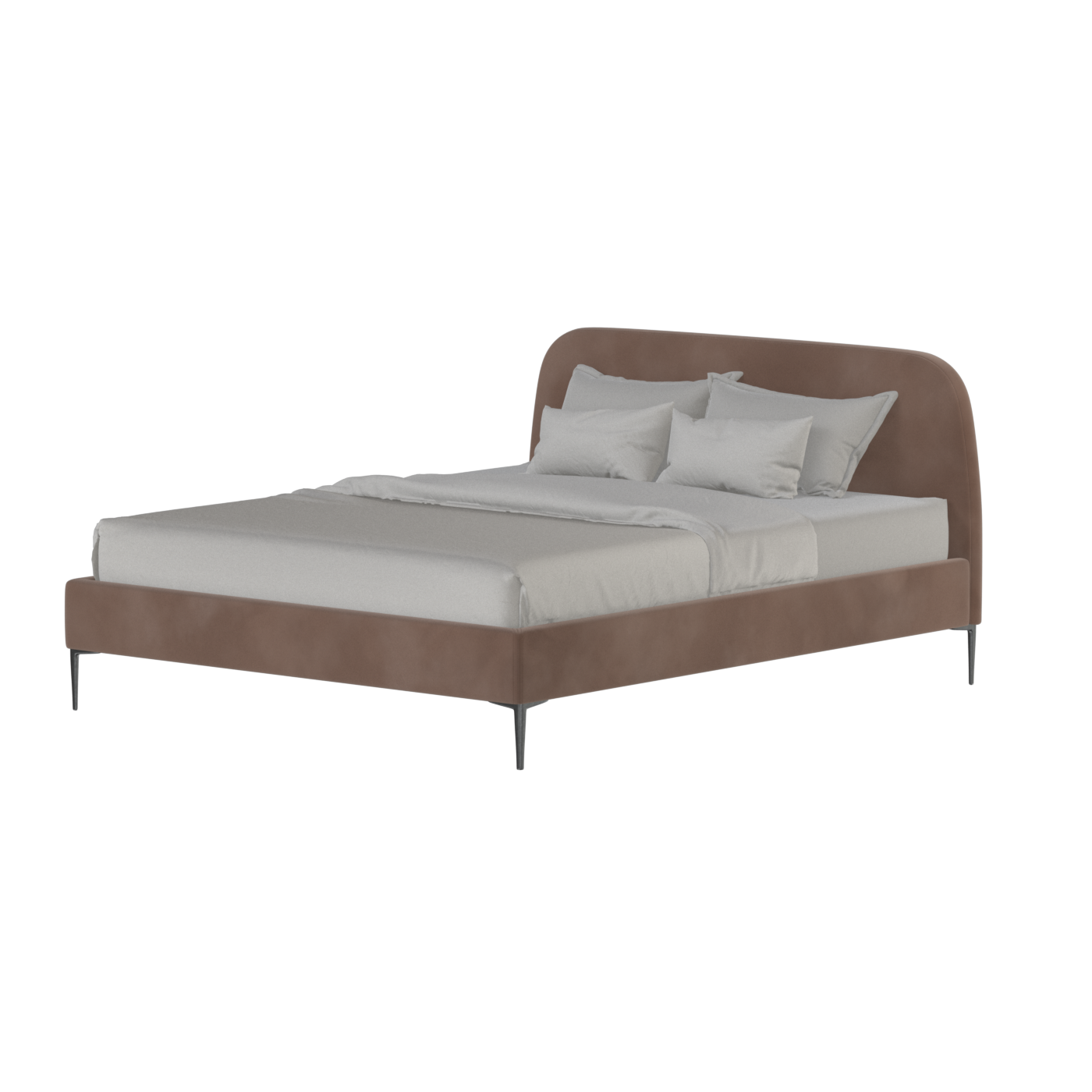 Anna Upholstered Bed with Vertical Headboard Detailing