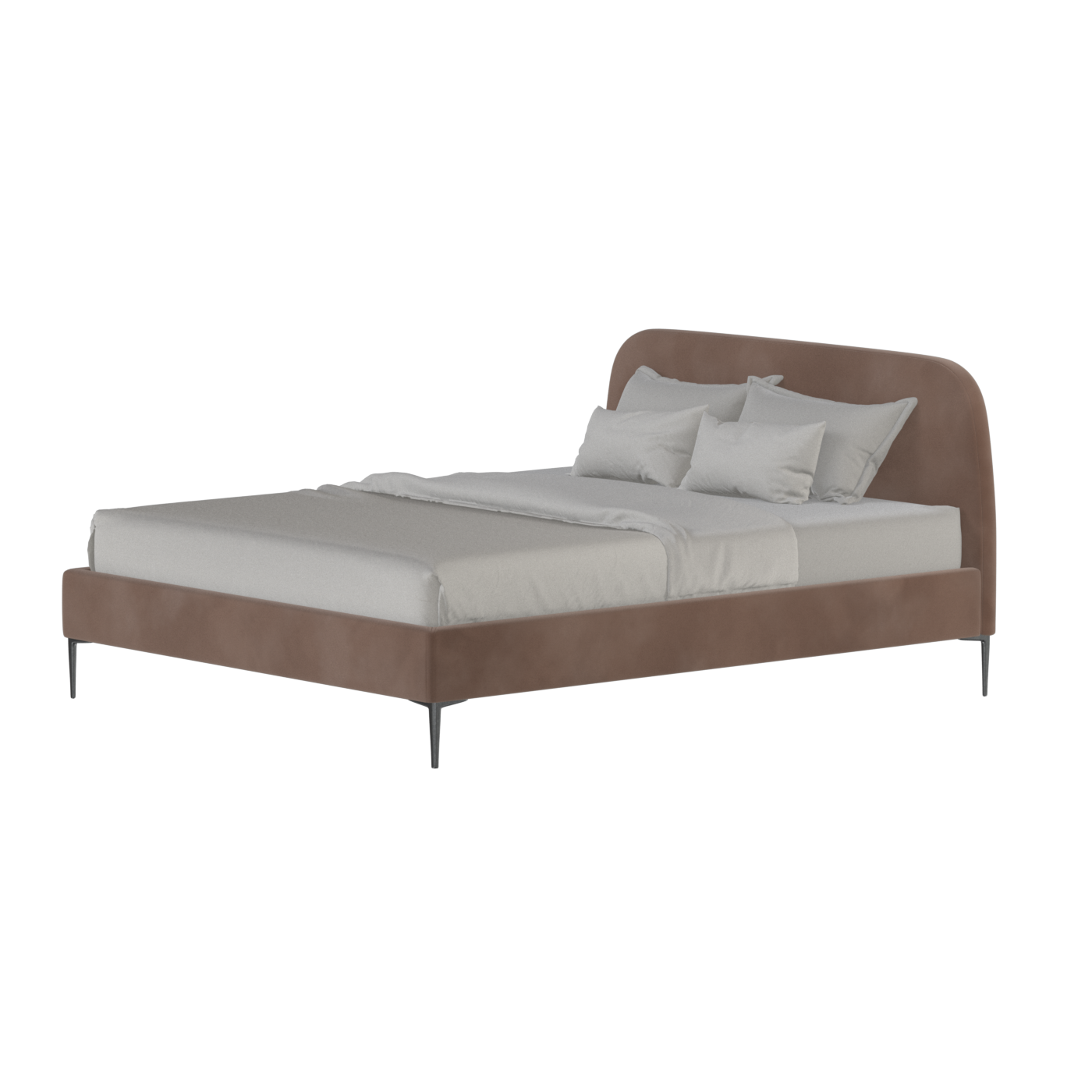 Anna Upholstered Bed with Vertical Headboard Detailing