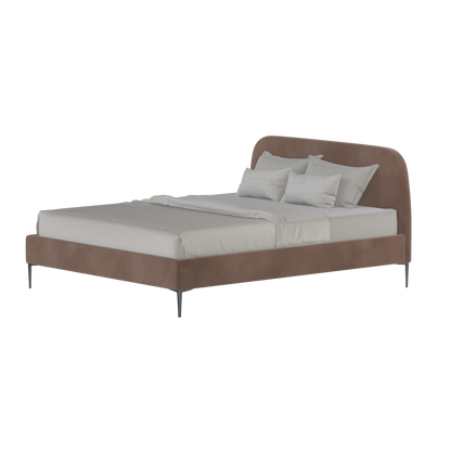 Anna Upholstered Bed with Vertical Headboard Detailing