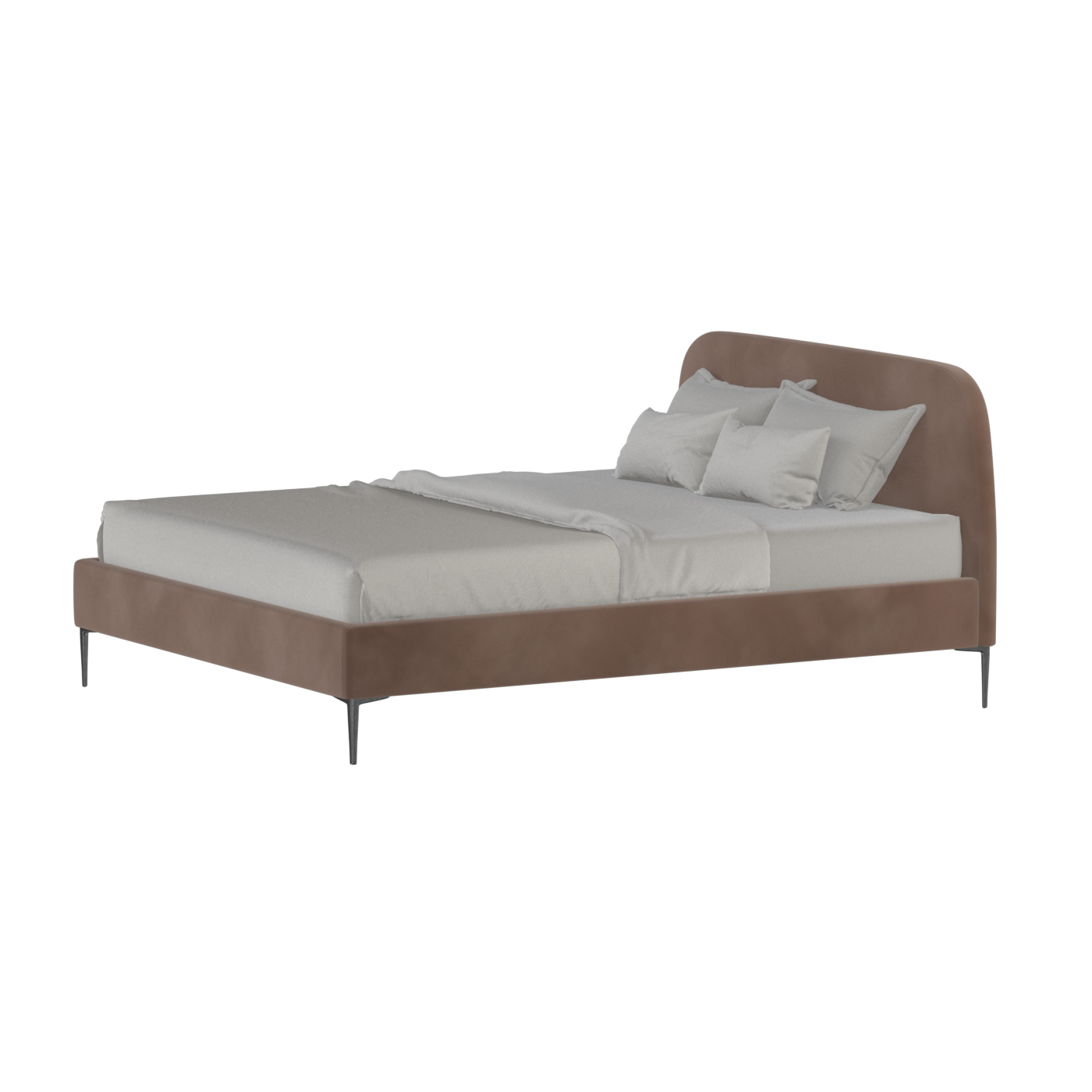 Anna Upholstered Bed with Vertical Headboard Detailing