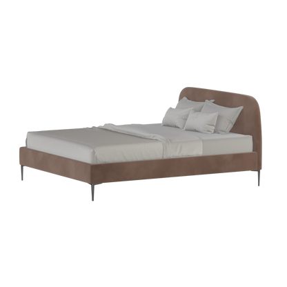 Anna Upholstered Bed with Vertical Headboard Detailing