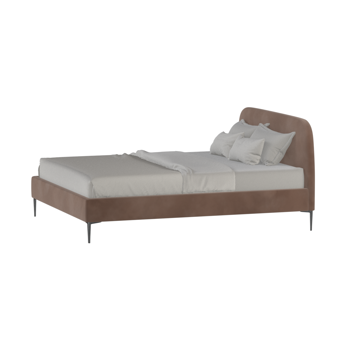 Anna Upholstered Bed with Vertical Headboard Detailing