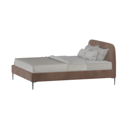 Anna Upholstered Bed with Vertical Headboard Detailing