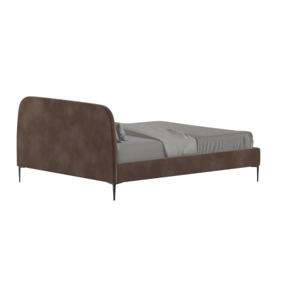 Anna Upholstered Bed with Vertical Headboard Detailing