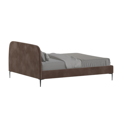 Anna Upholstered Bed with Vertical Headboard Detailing