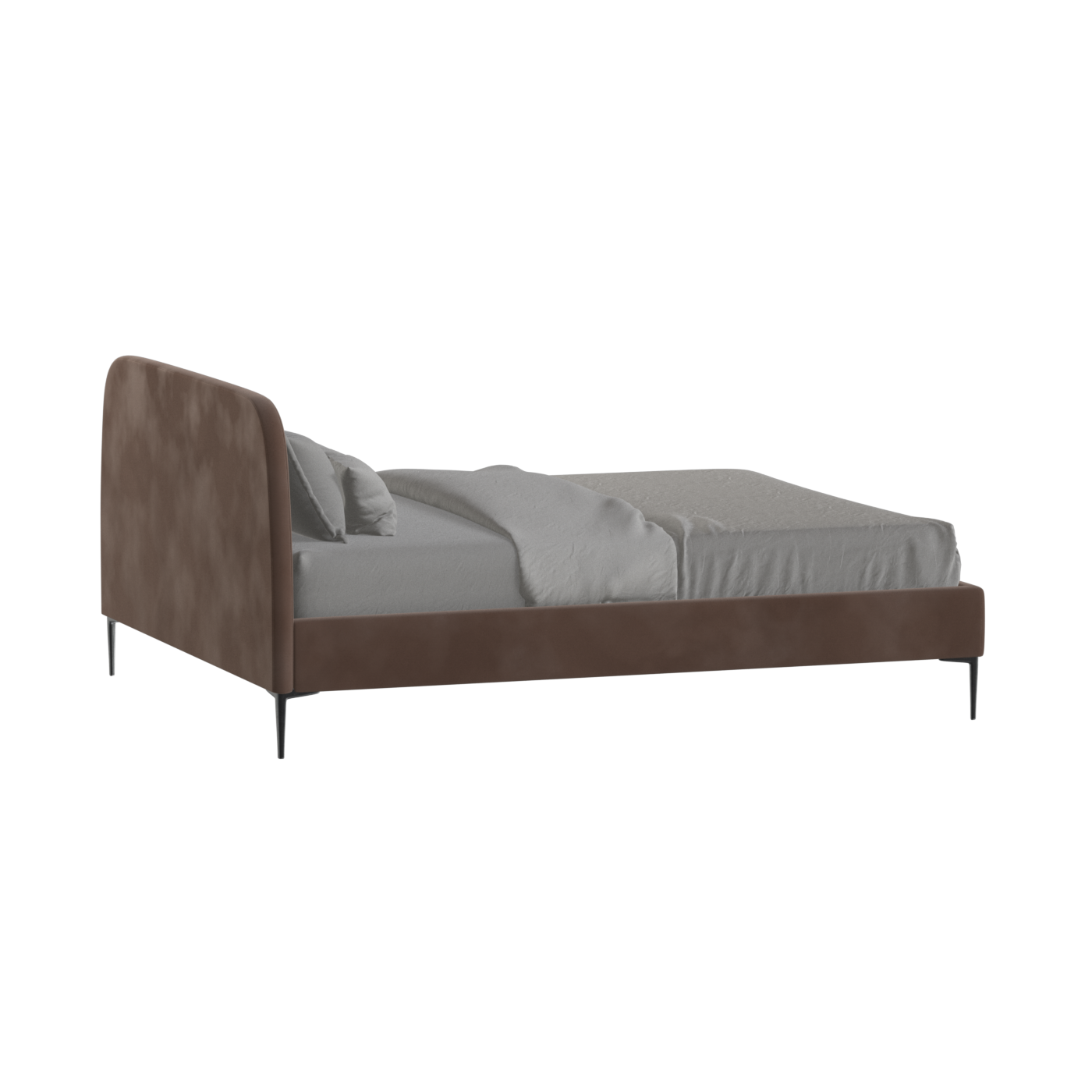 Anna Upholstered Bed with Vertical Headboard Detailing