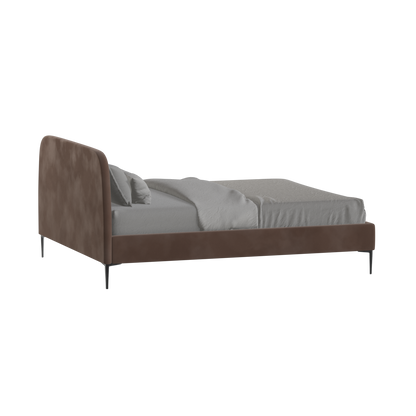 Anna Upholstered Bed with Vertical Headboard Detailing