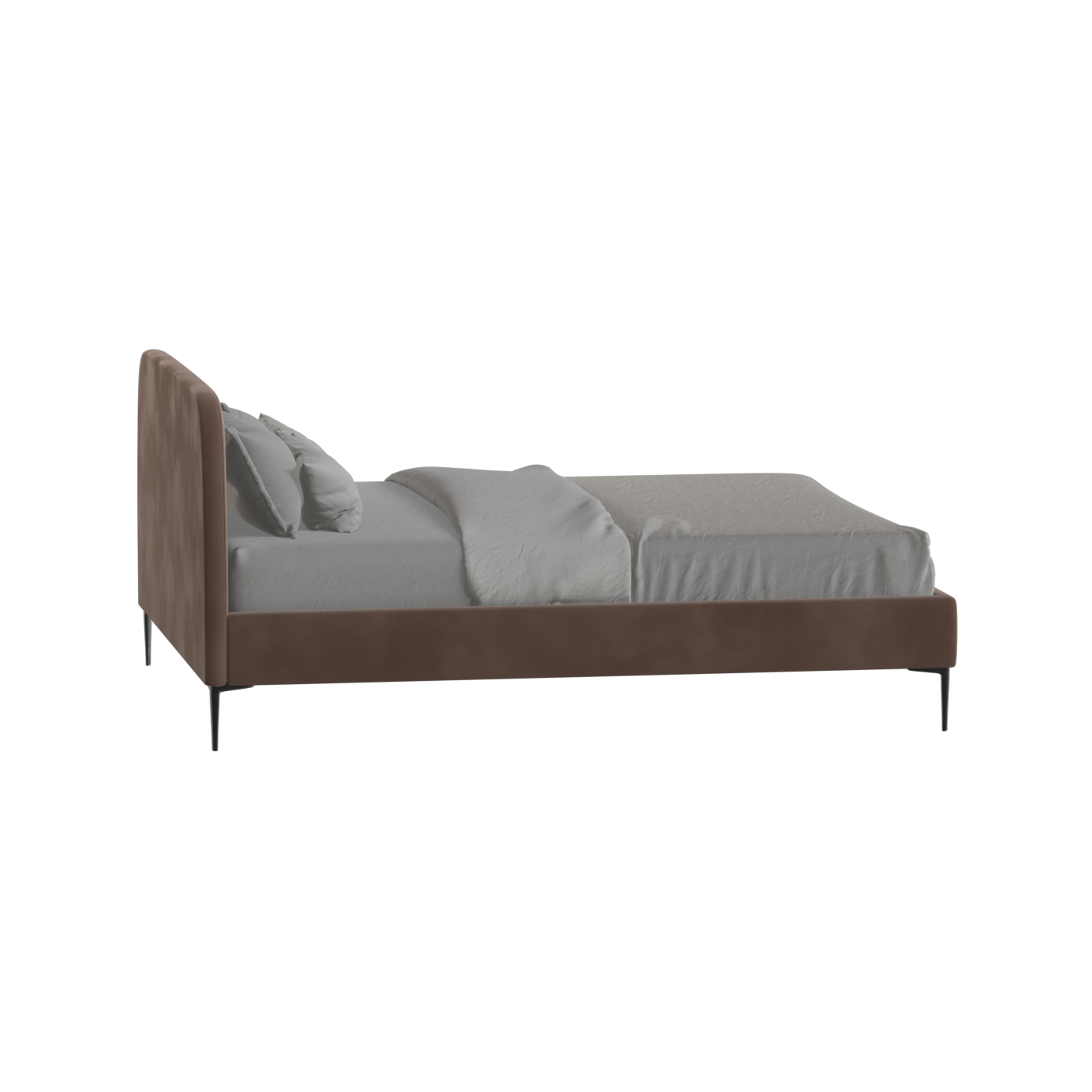 Anna Upholstered Bed with Vertical Headboard Detailing