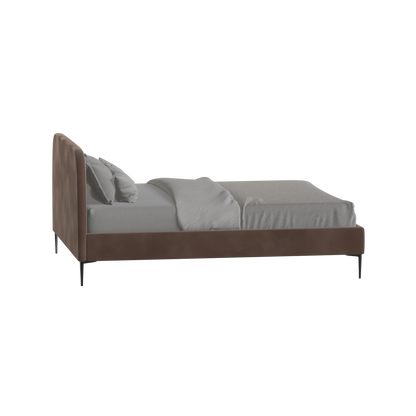 Anna Upholstered Bed with Vertical Headboard Detailing
