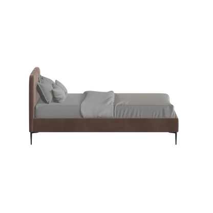 Anna Upholstered Bed with Vertical Headboard Detailing
