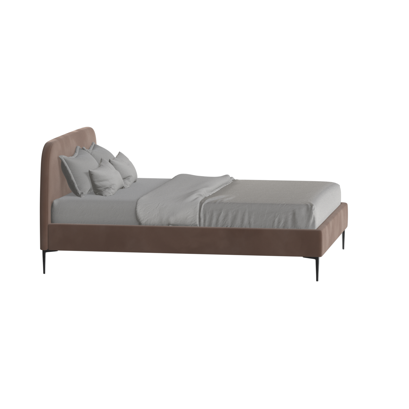 Anna Upholstered Bed with Vertical Headboard Detailing