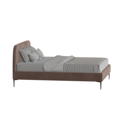 Anna Upholstered Bed with Vertical Headboard Detailing